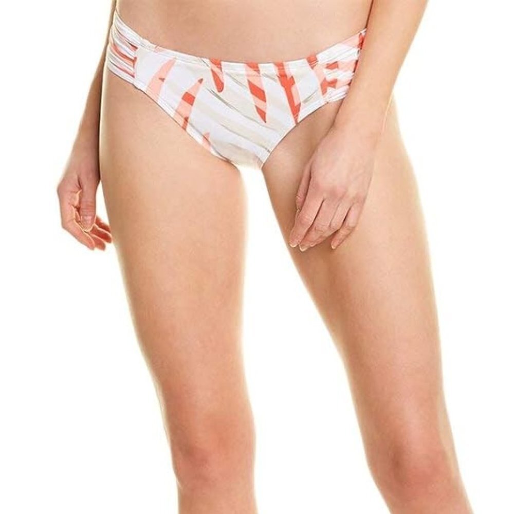 La Blanca 'Vista Mirage' Shirred-Side Bikini Swimsuit Bottom, Pink Multi